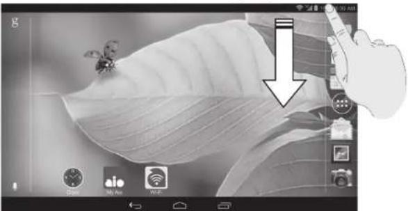 ZTE Velox - Open/close the Notifications panel - 1