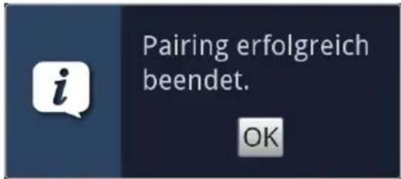 Pairing erfolgreich beendet. OK