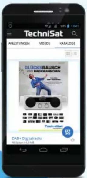 TechniSat ANLEITUNGEN VIDEOS KATALOGE GLÜCKSRAUSCH KÖTT RÄNDRAUSCHEN Tachweltsäte DAB+ Digitalradio 40 Sistem 16.5.193