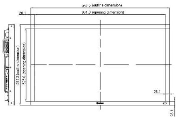 AG Neovo RX-32E - Display Dimensions - 3