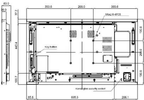 AG Neovo RX-32E - Display Dimensions - 4