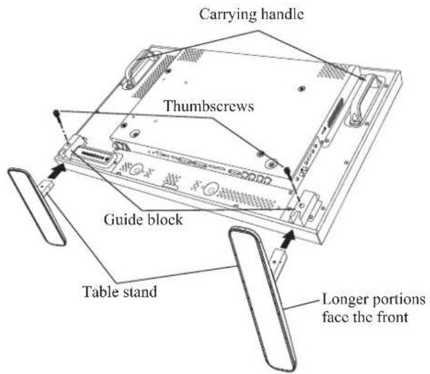 AG Neovo RX-32E - Installing and Removing Table Stands (optional) - 1