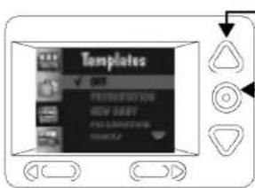KODAK DC210 Plus - To select a template: - 2