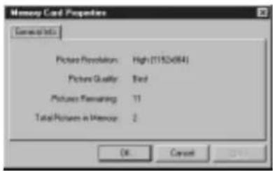 KODAK DC210 Plus - To open the Camera Memory Card Properties window: - 1