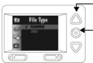 KODAK DC210 Plus - To set the file type: - 2