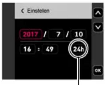 Einstellen 2017 / 7 / 10 16 : 49 24h OK