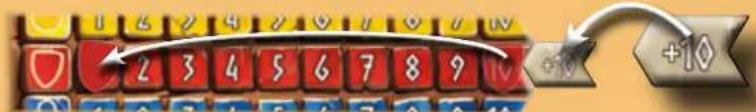 Asmodee Hadara - Was passiert, wenn du das Feld 10 auf einer deiner Leisten überschreitest? - 1