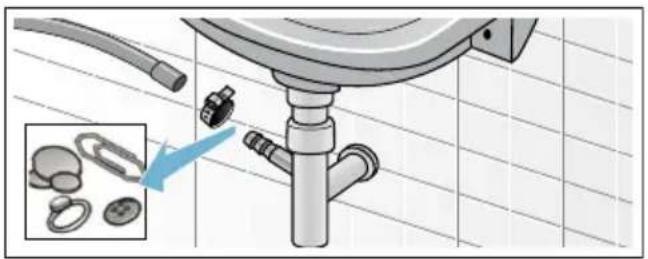 BOSCH WAN282H1 - Ablaufschlauch am Siphon verstopft - 1