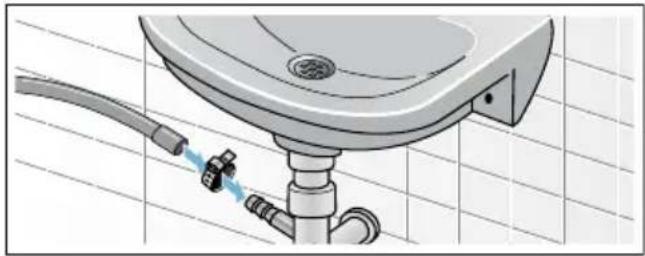 BOSCH WAE282E0 - ■ Ablauf in einen Siphon - 1
