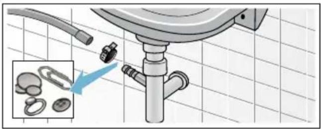BOSCH WAE282E0 - Ablaufschlauch am Siphon verstopft - 1