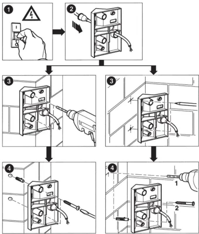 Gewiss GW90782 - INSTALLATION BRACKET - 1