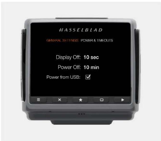 HASSELBLAD H6D - Change Display Off or Power Off settings - 1