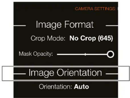 HASSELBLAD H6D - Orientation Settings - 1