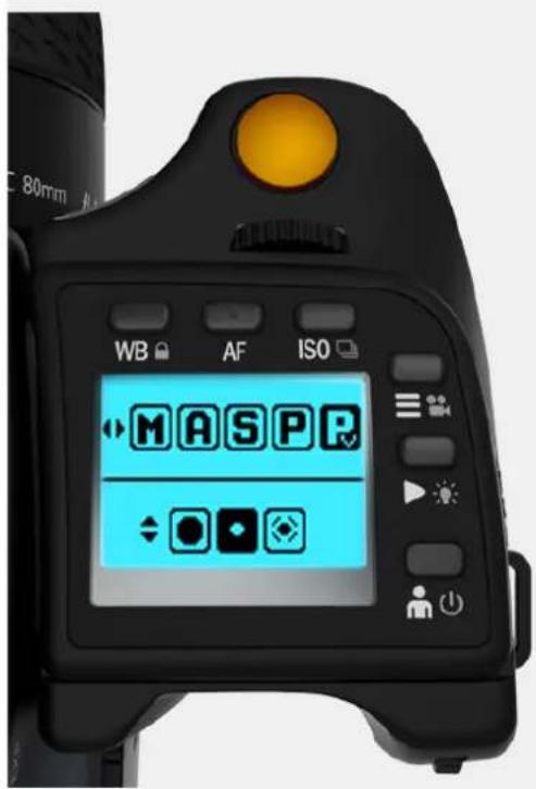 HASSELBLAD H6D - GRIP DISPLAY EXAMPLE WHEN CHANGING SETTINGS - 1