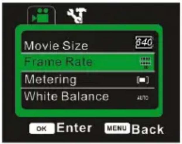EASYPIX AquaPix W520 Surf - VIDEO SETTINGS MENU - 1