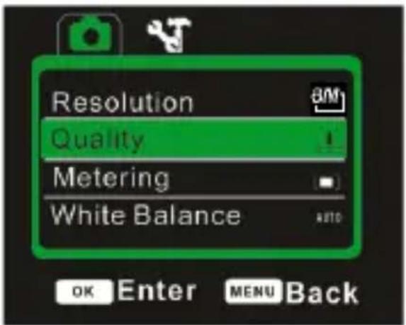 EASYPIX AquaPix W520 Surf - PHOTO SETTINGS MENU - 1