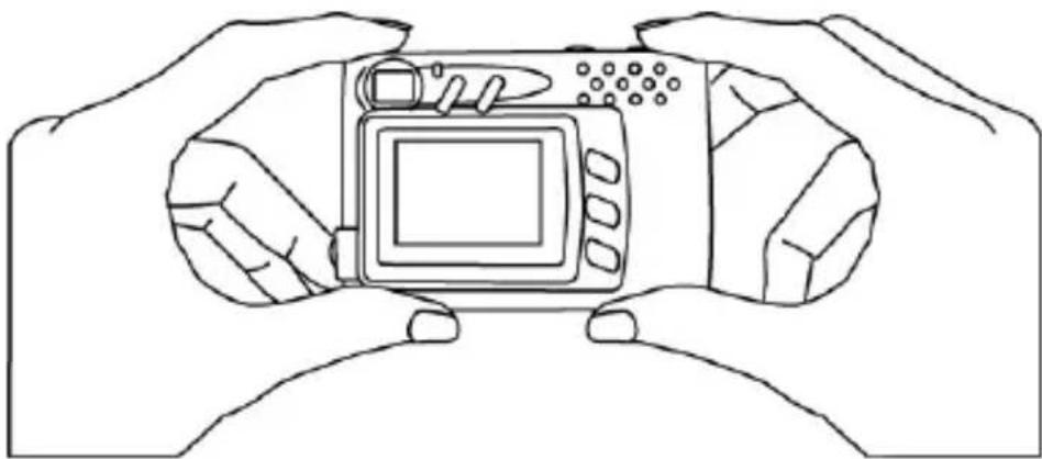 EASYPIX S120 - Holding the camera correctly - 1
