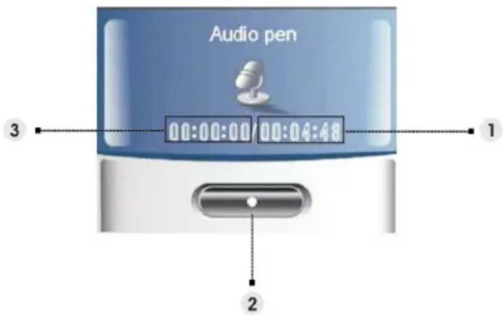 EASYPIX S530 Touch - Indicators on the screen (Voice recorder mode) - 1