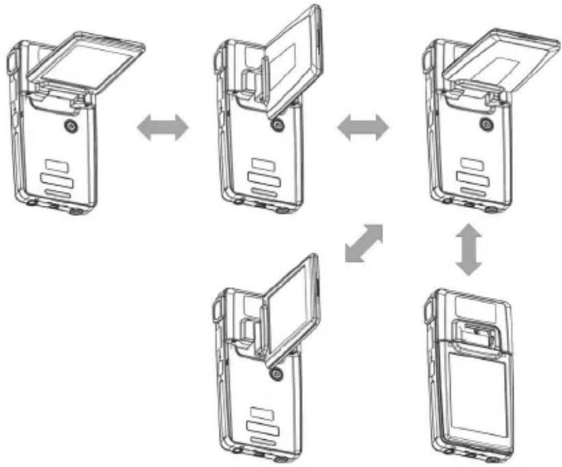 EASYPIX SDV1200 - Rotating the LCD monitor - 1