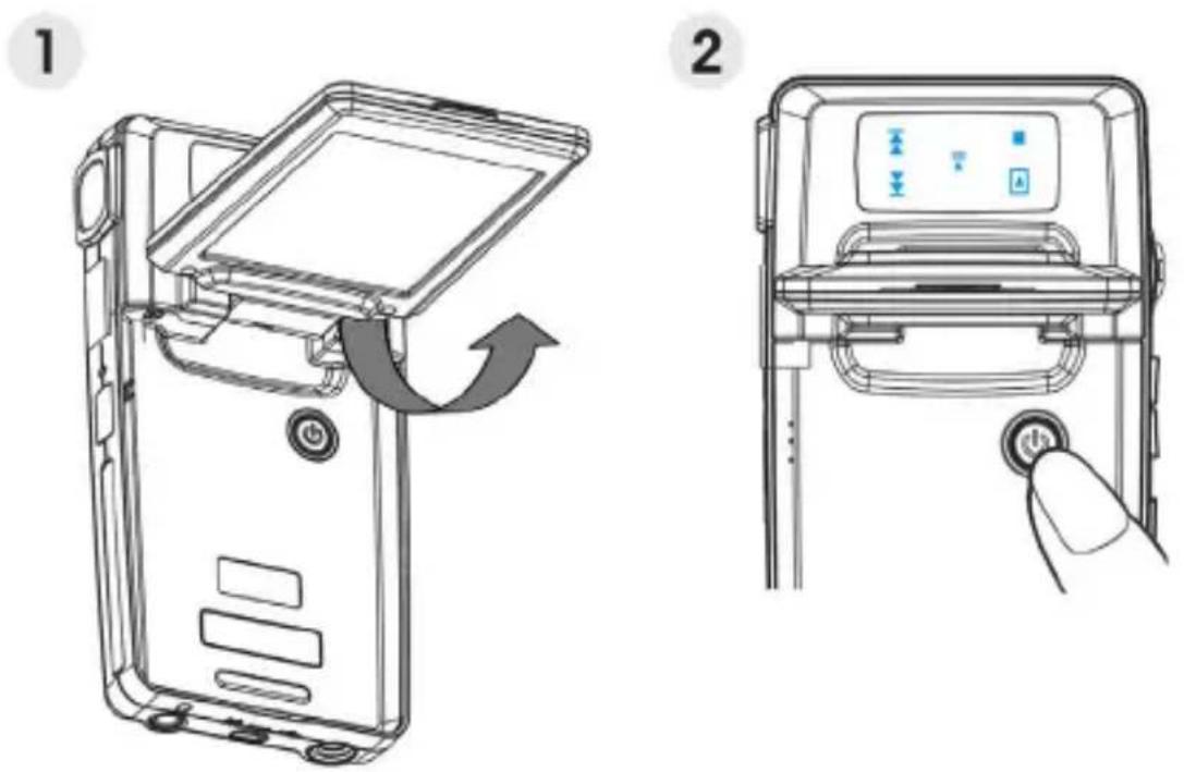 EASYPIX SDV1200 - Turning on/off the camera - 1