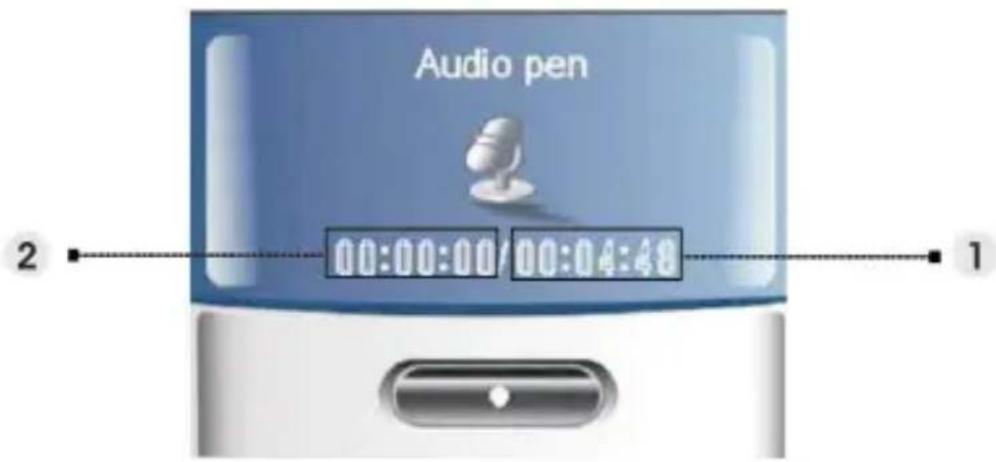 EASYPIX SDV1200 - Indicators on the screen (Voice recorder mode) - 1