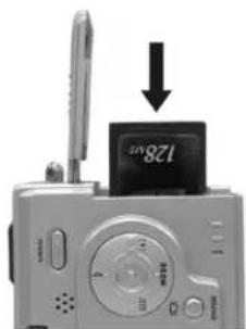 EASYPIX S312 - To insert an SD card: - 1