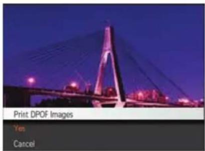 Print DPOF Images Yes Cancel