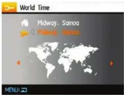 World Time Midway, Samoa MENU: