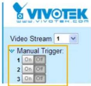 Vivotek FD8377-HV - ■ Manual Triggers - 2
