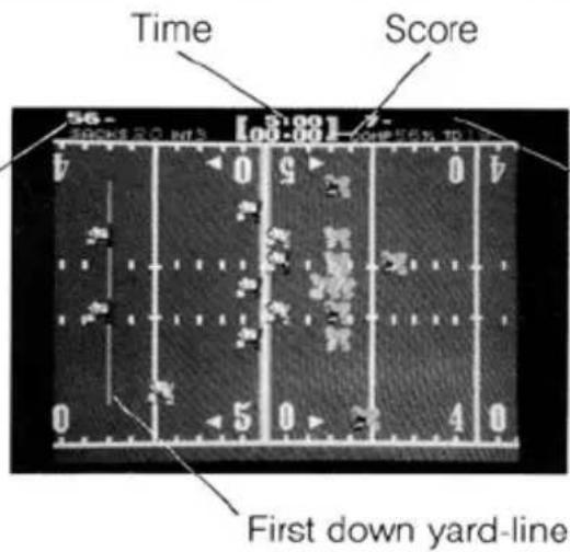 NINTENDO Tecmo Bowl (NES) - ● THE GAME TAKES PLACE ON THIS SCREEN. - 1