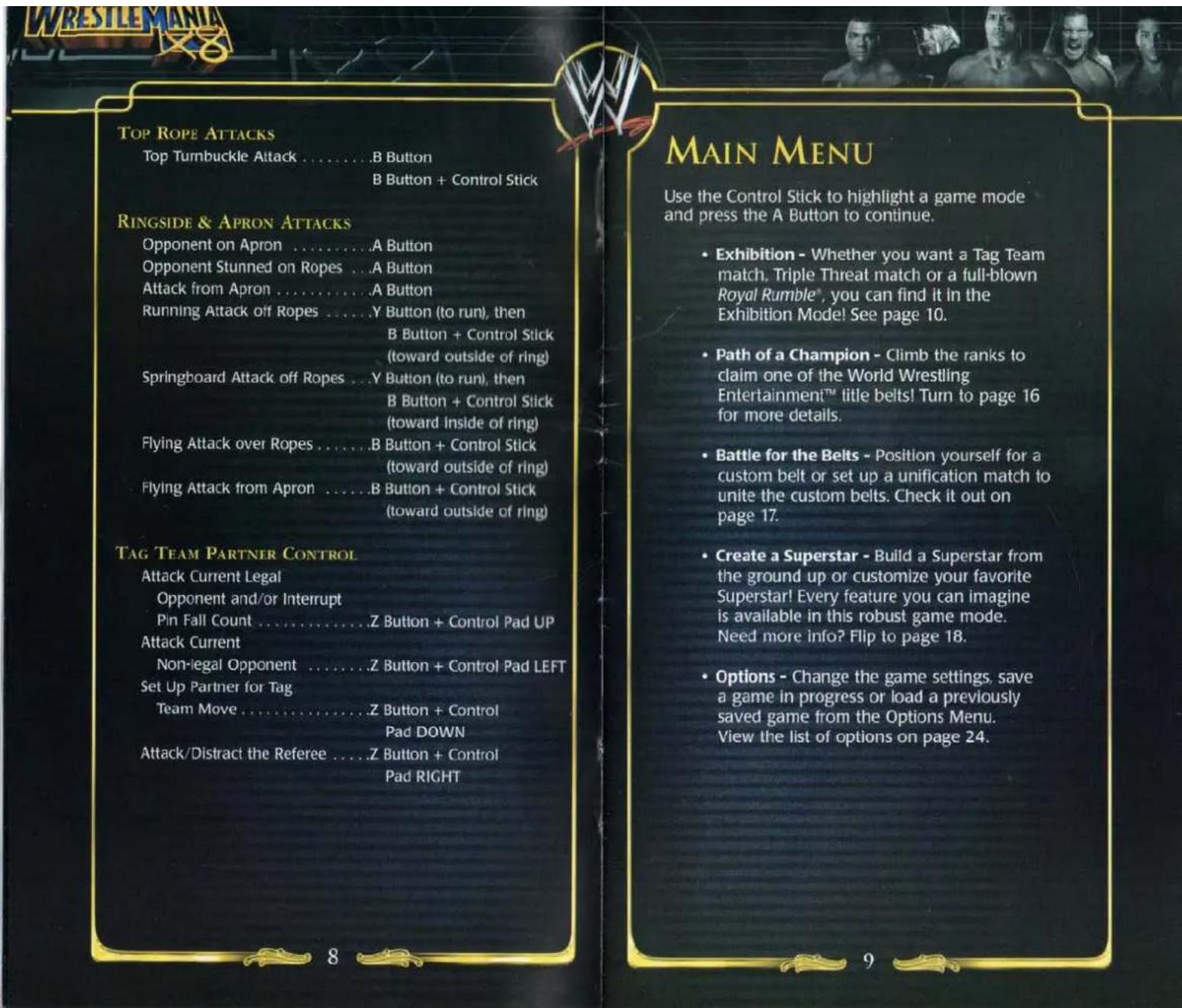 NINTENDO WWE WrestleMania X8 (GameCube) - CONTENTS - 3