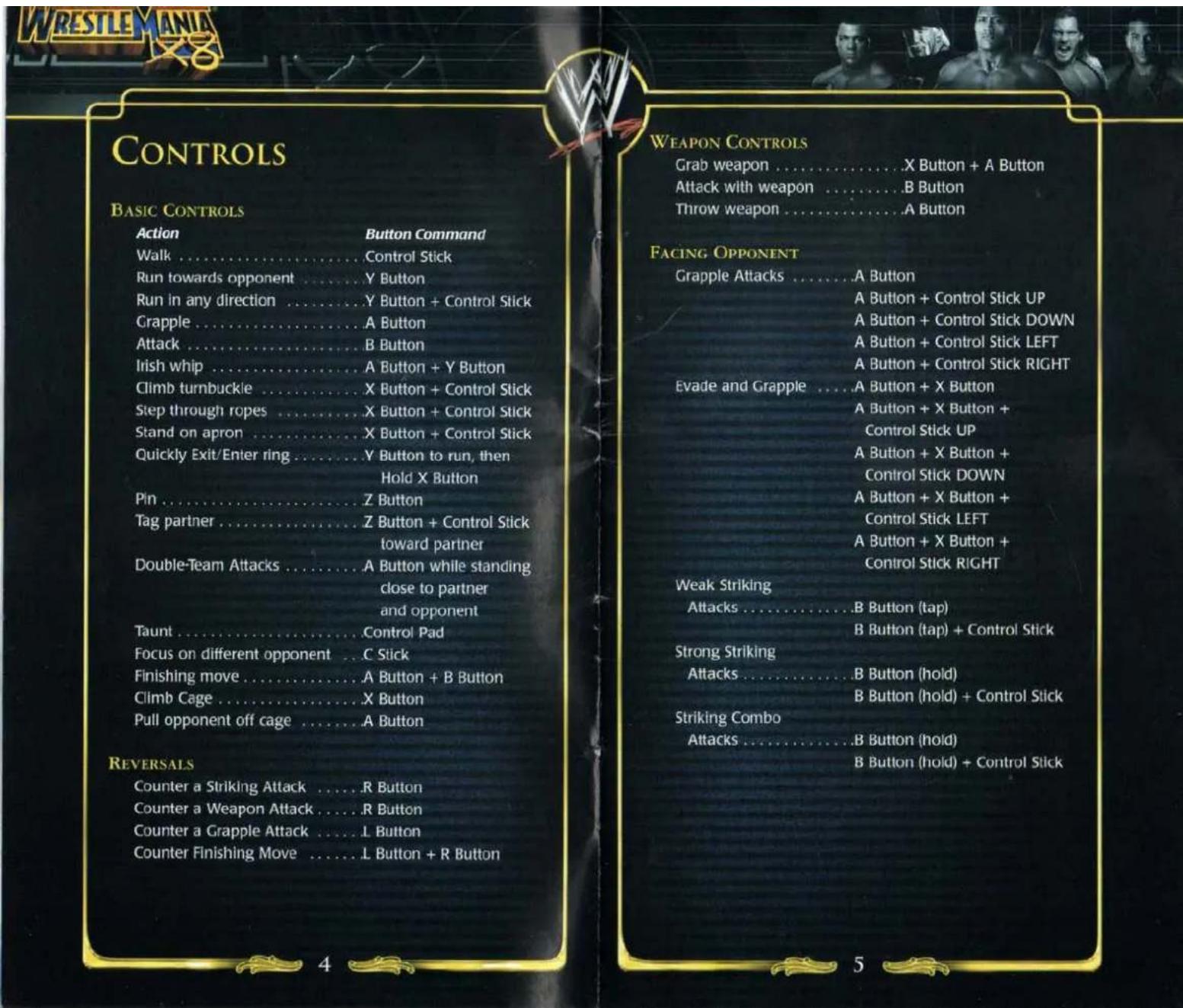 NINTENDO WWE WrestleMania X8 (GameCube) - CONTENTS - 1