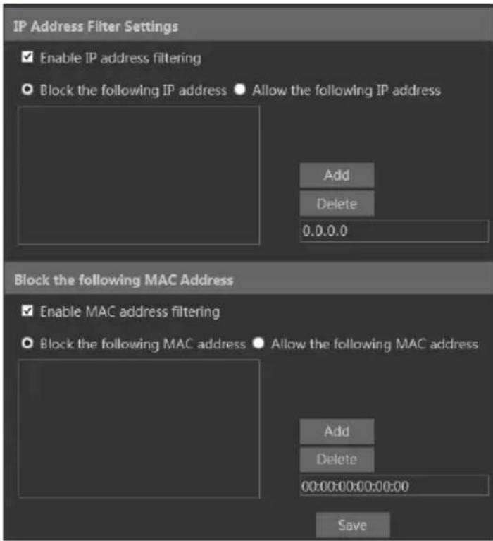 Provision-ISR DI-390IPSVF - Block and Allow List - 1