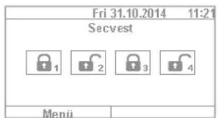 Fri 31.10.2014 11:21 Secvest 1 2 3 4 Menu