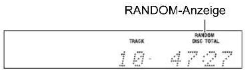 RANDOM-Anzeige TRACK RANDOM DISC TOTAL 10 4727