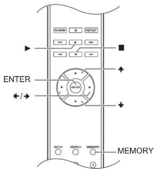 RANDOM REPEAT ENTER ENTER SETUP SEARCH MEMORY MEMORY