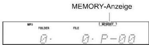 MEMORY-Anzeige MPS FOLDER FILE MEMORY 3 0- 0-P-00