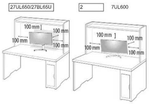 LG 27UL600 - Installing on a Table - 1