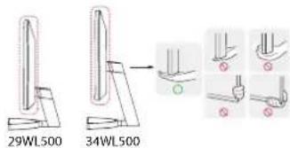 LG 34WL500 - Moving and Lifting the Monitor - 1