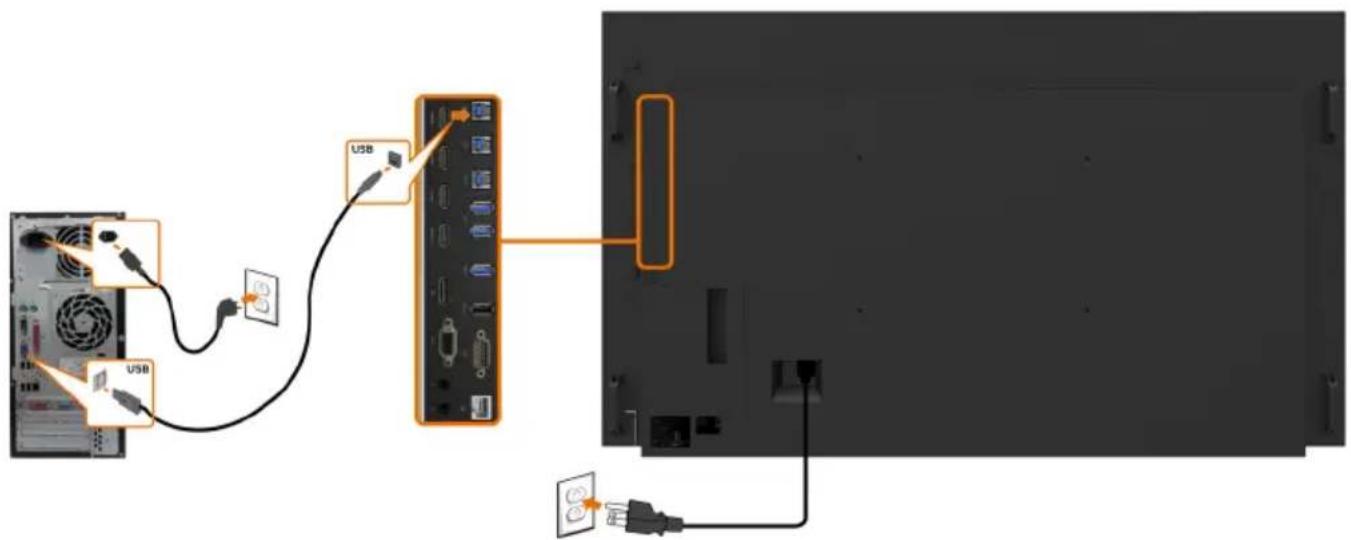 DELL C8618QT - Connecting the USB cable - 1