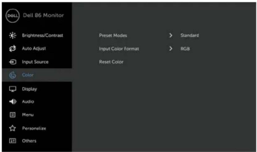 DELL C8618QT - Submenus - 2