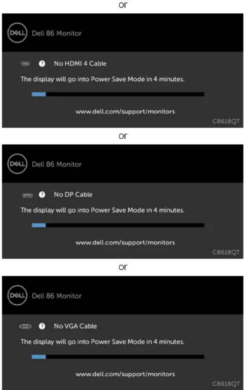 DELL C8618QT - OSD Warning Messages - 9