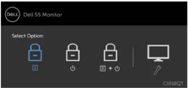 DELL C8618QT - Using the OSD lock function - 2