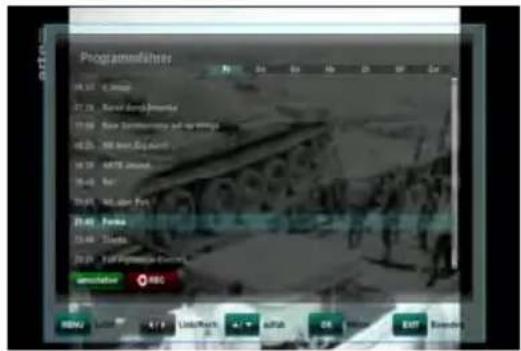 WISI OR 630 - Navigation der zweiten EPG-Ebene (Single EPG) - 1