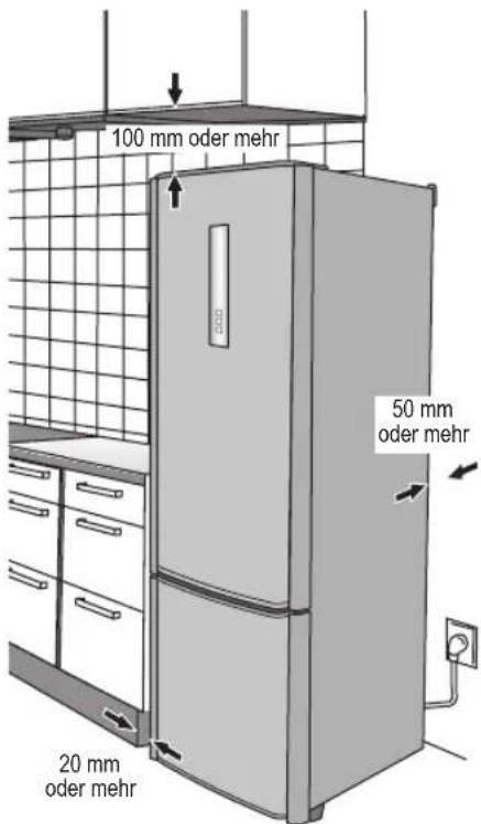 PANASONIC NR-BG32FW3 - Montieren der Abstandshalter - 2