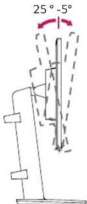 LG 24BK750Y-B - Adjusting the angle - 1