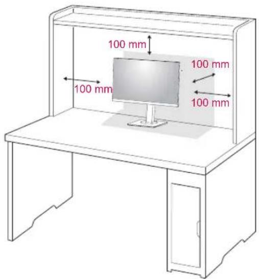 LG 24BK750Y-B - Mounting on a table - 1