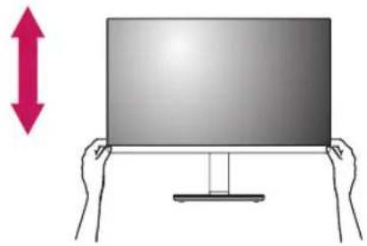 LG 24BK750Y-B - Adjusting the Stand Height - 1