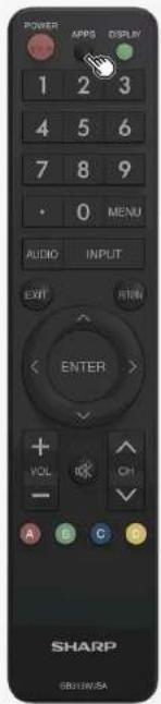 POWER 1 2 3 4 5 6 7 8 9 • 0 MENU AUDIO INPUT EXIT ENTER + VOL - A B C D SHARP GB31WISA
