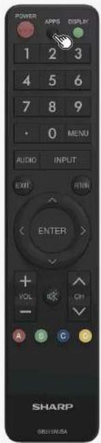 POWER 1 2 3 4 5 6 7 8 9 • 0 MENU AUDIO INPUT EXIT RETURN ENTER VOL CH A B C D SHARP GB31WISA